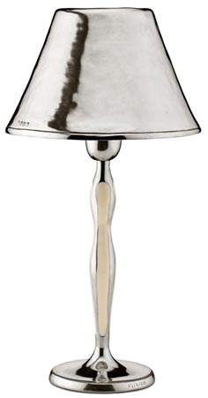 Elektrische Lampe, Grau, Zinn, cm h 46