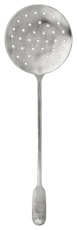 Straining spoon, grey, Pewter, cm 35