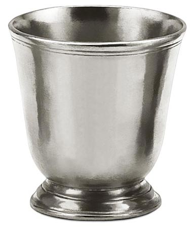 Bicchiere a calice, grigio, Metallo (Peltro), cm h 9.5