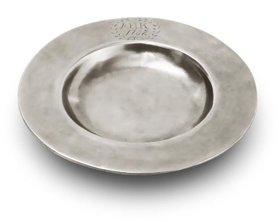 Piatto (sottobottiglia), grigio, Metallo (Peltro), cm Ø 15