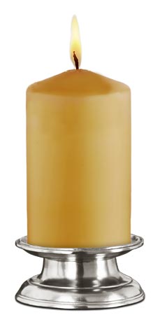 Porta candela, grigio, Metallo (Peltro), cm Ø 12
