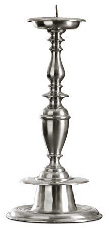 Pillar candlestick, grey, Pewter, cm h 15