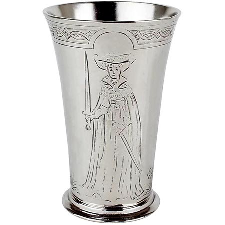 Tall cup, grey, Pewter, cm h 14,5 x cl 35