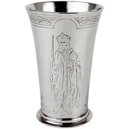Bicchiere, grigio, Metallo (Peltro), cm h 14,5 x cl 35
