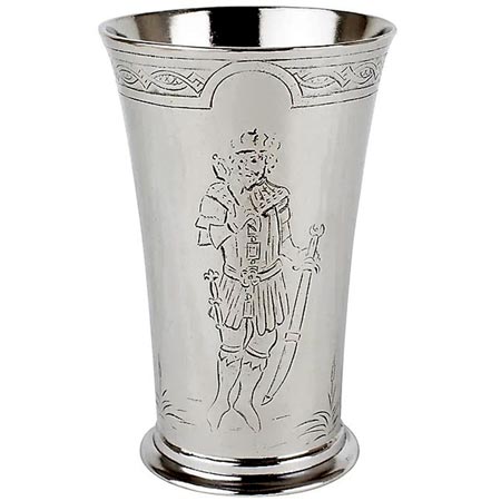 Tall cup, grey, Pewter, cm h 14,5 x cl 35