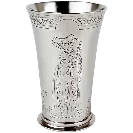 Tall cup, grey, Pewter, cm h 14,5 x cl 35