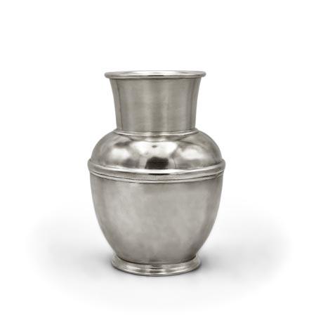 Vase, gris, étain, cm h 20