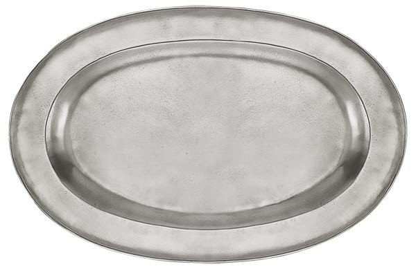 Piatto da portata, grigio, Metallo (Peltro), cm 48 x 31