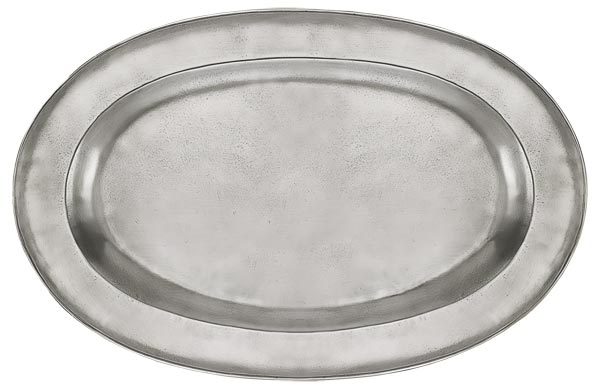 Oval carving platter, grey, Pewter, cm 48 x 31