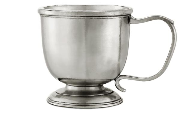 Tasse, gris, étain, cm h 7 cl 15