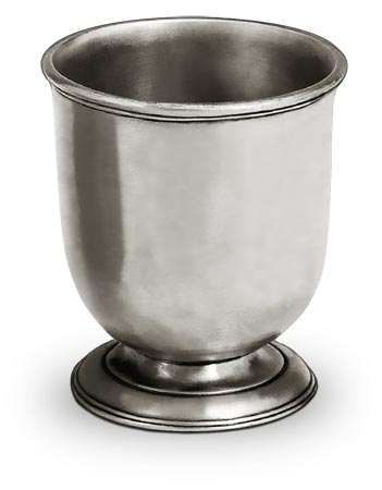 Bicchiere a calice, grigio, Metallo (Peltro), cm h 11