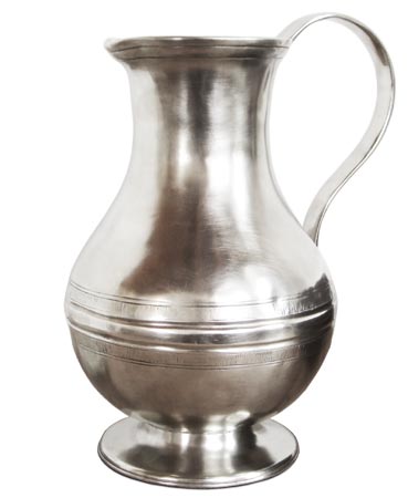 Water pitcher, grey, Pewter, cm h 22  lt 1,4