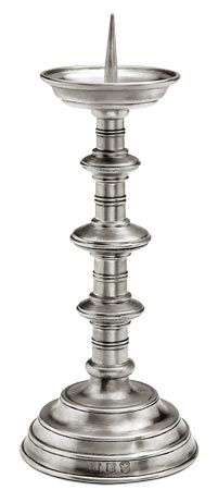 Pillar candlestick, grey, Pewter, cm h 36