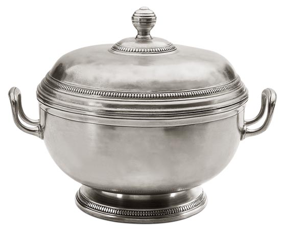 Tureen, gri, Cositor, cm Ø 25 x h 23  lt 3