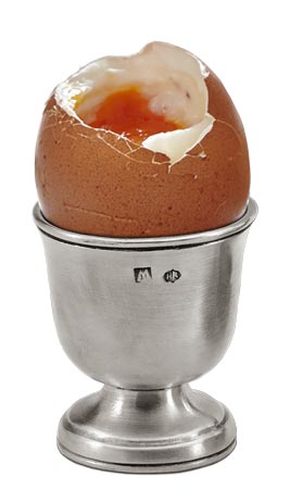 Footed egg cup, grey, Pewter, cm h 5