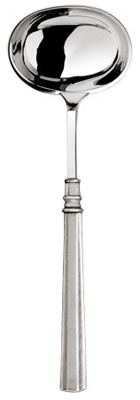 Suppeøse, grå, Tinn og Rustfritt stål, cm 31