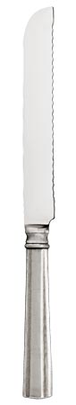 Bread knife, grey, Pewter and Stainless steel, cm 31