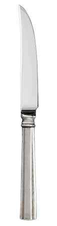 Coltello bistecca, grigio, Metallo (Peltro) e Acciaio inox, cm 23