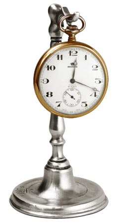 Porta orologio da tasca, grigio, Metallo (Peltro), cm h 13