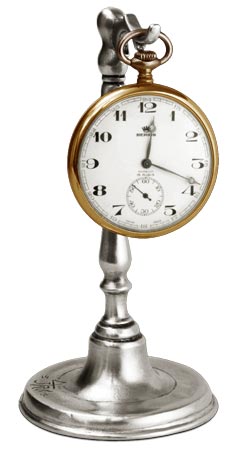 Pocket watch stand, grey, Pewter, cm h 13