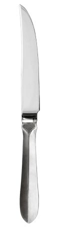 Coltello bistecca, grigio, Metallo (Peltro) e Acciaio inox, cm 23