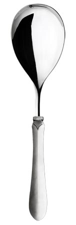 Cucchiaio riso, grigio, Metallo (Peltro) e Acciaio inox, cm 28,5