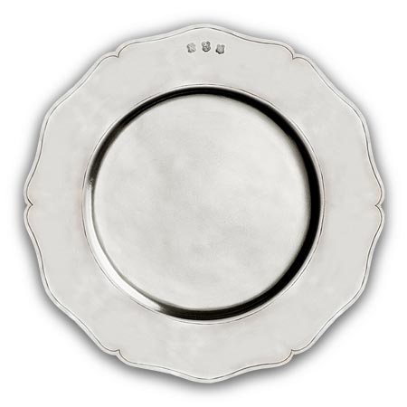 Sottopiatto, grigio, Metallo (Peltro), cm Ø 34,5