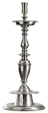 Pillar candlestick, grey, Pewter, cm h 58