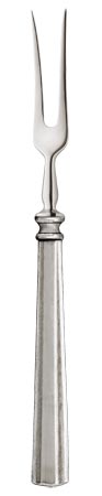 Forchetta per arrosto, grigio, Metallo (Peltro) e Acciaio inox, cm 28