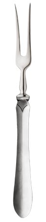 Forchetta per arrosto, grigio, Metallo (Peltro) e Acciaio inox, cm 28