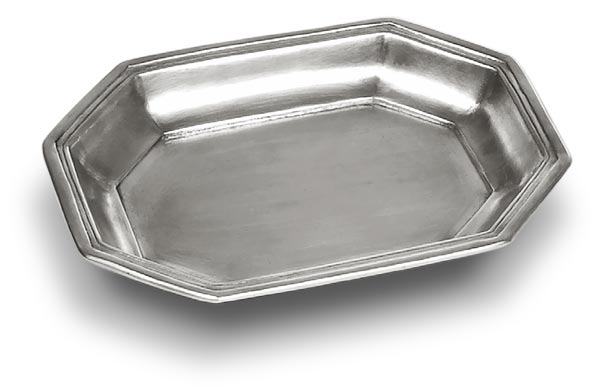 Soap dish, grey, Pewter, cm 16.5x13