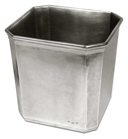 Waste Basket, grey, Pewter, cm 24 x 24 x h23