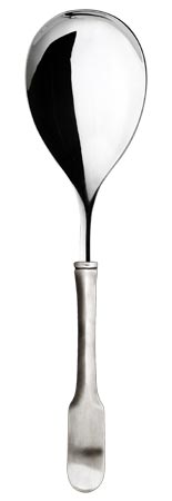 Wide serving spoon, grey, Pewter and Stainless steel, cm 28