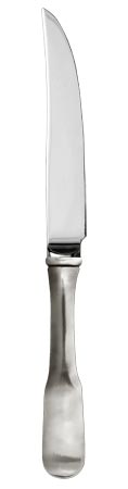 Coltello bistecca, grigio, Metallo (Peltro) e Acciaio inox, cm 23