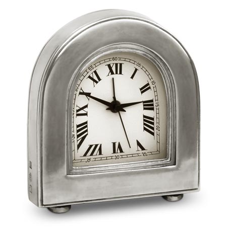 Table alarm clock, grey, Pewter and Glass, cm h 11