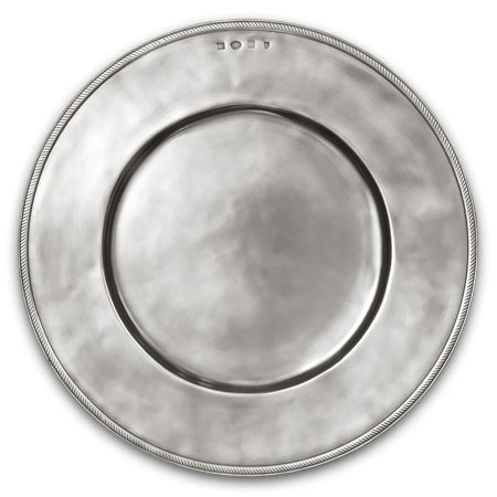 Sottopiatto, grigio, Metallo (Peltro), cm Ø 33.5