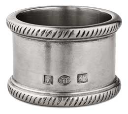 Кольцо для салфеток круглое, серый, олова, cm Ø5