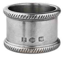 Metal napkin ring, grey, Pewter, cm Ø5