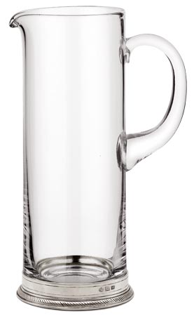 Caraffa cocktail, grigio, Metallo (Peltro) e cristallo senza piombo, cm Ø10 x h27  lt. 1,50
