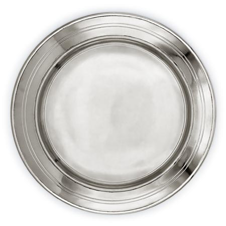 Тарелка, серый, олова, cm Ø 30