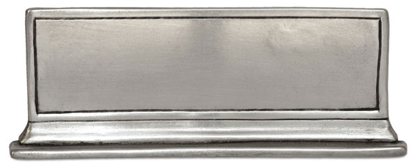 Segnatavolo, grigio, Metallo (Peltro), cm 11,5 x 4,5
