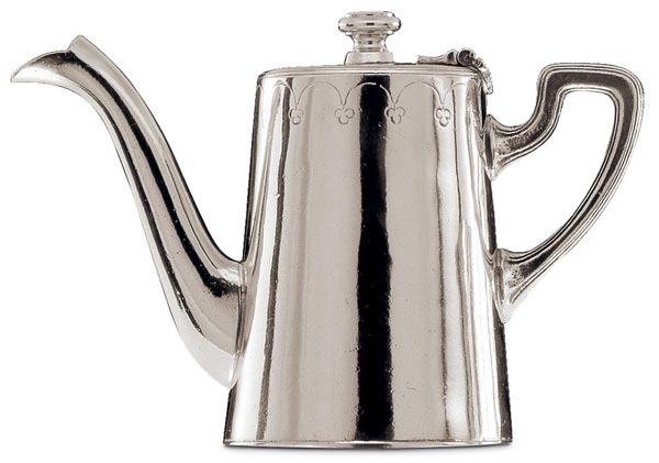 Coffee pot, grey, Pewter, cm h 11 x cl 45