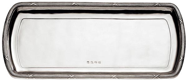 Vassoio per torta, grigio, Metallo (Peltro), cm 36 x 16