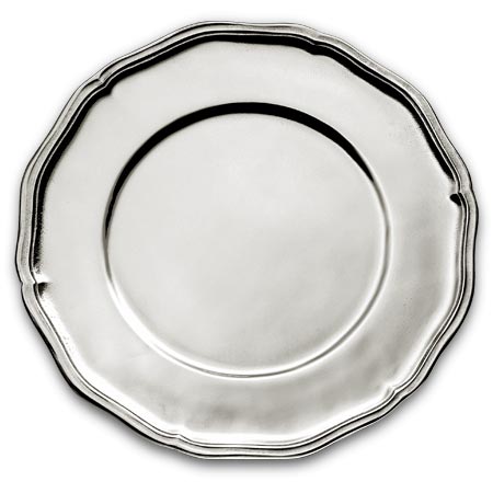 Assiette de présentation - baroque, gris, étain, cm Ø 32