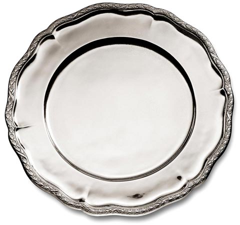 Assiette de présentation - baroque, gris, étain, cm Ø 32