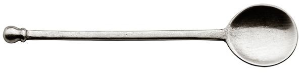Cucchiaio, grigio, Metallo (Peltro), cm 17,5