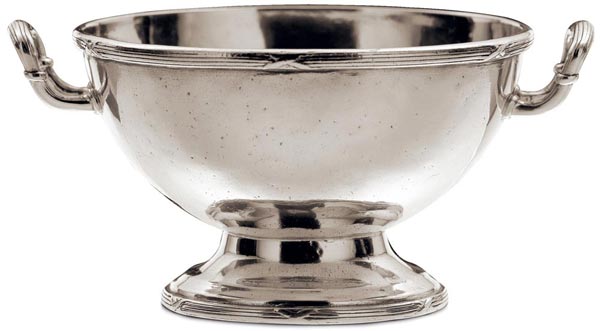 Footed bowl, grey, Pewter, cm Ø 17