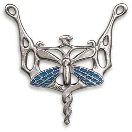 Pendentif - sapphire, gris et bleu, étain / Britannia Metal, cm 8 x 8