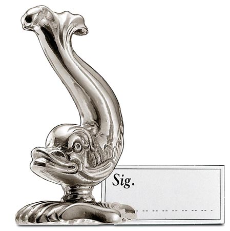 Seating card holder, grey, Pewter, cm h 8