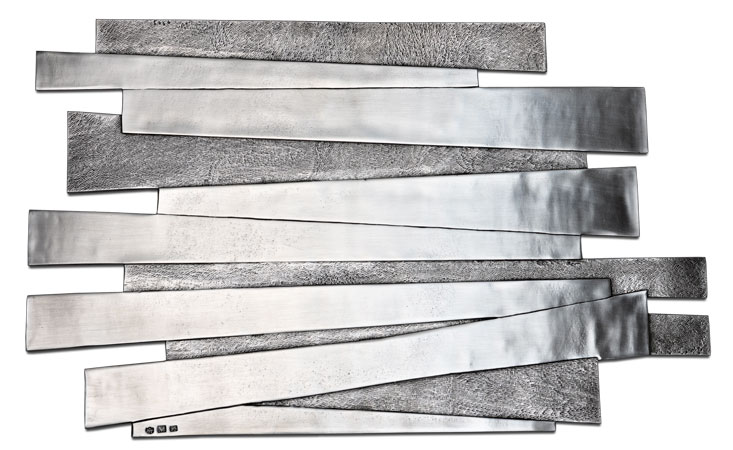 Tovaglietta, grigio, Metallo (Peltro), cm 42 x 26